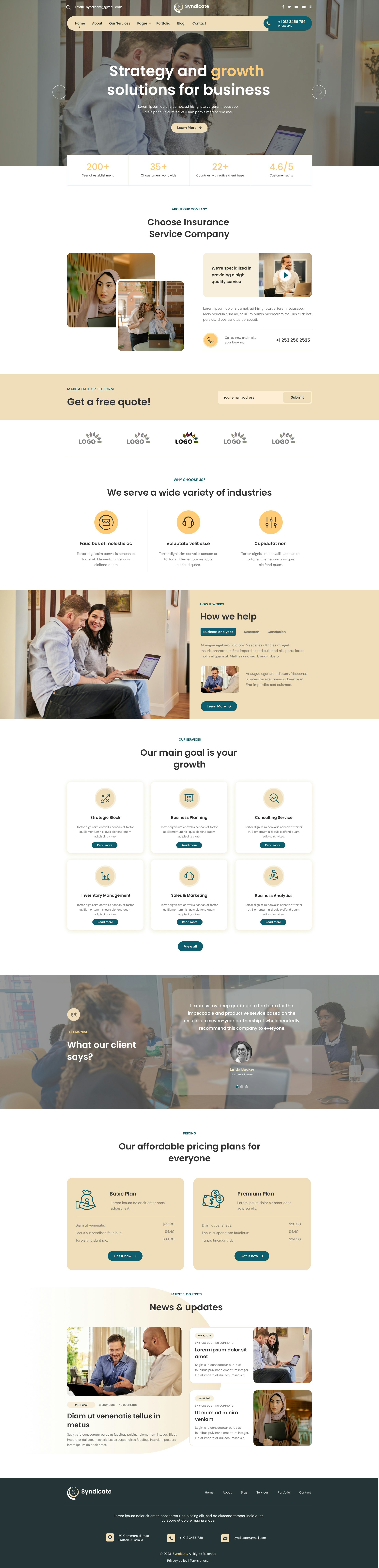 Templat laman web perundingan perniagaan media 4