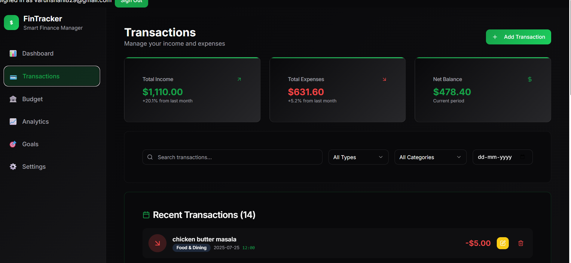 FinTracker gallery image