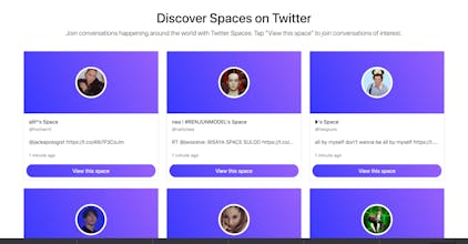 Twitter Spaces Hallway gallery image