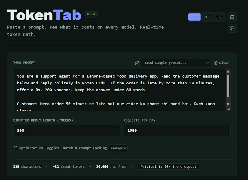 TokenTab screenshot 1