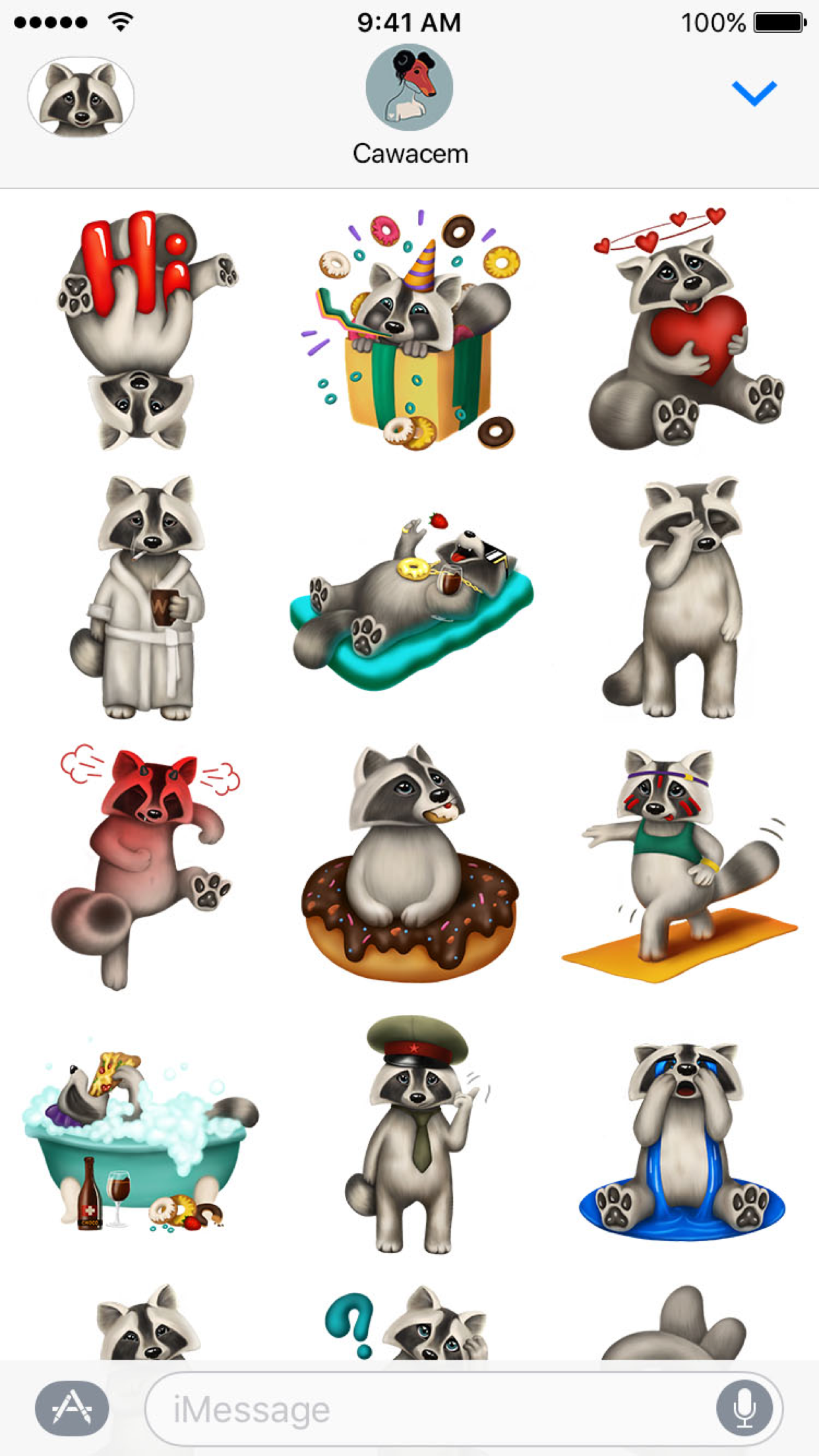Boo the Raccoon stickers by WATTY gallery image