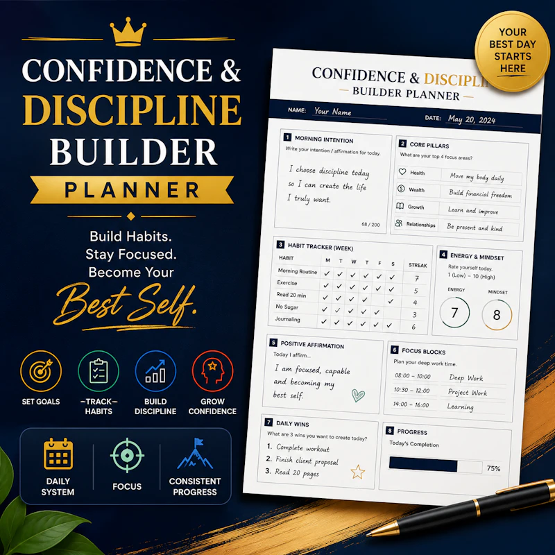 Confidence & Discipline Builder Planner screenshot 2