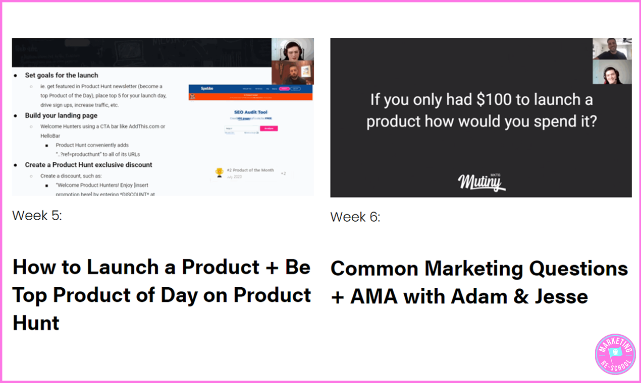 Marketing Workshop by Marketing ReSchool gallery image