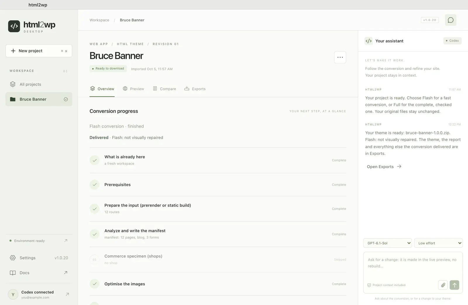 html2wp gallery image