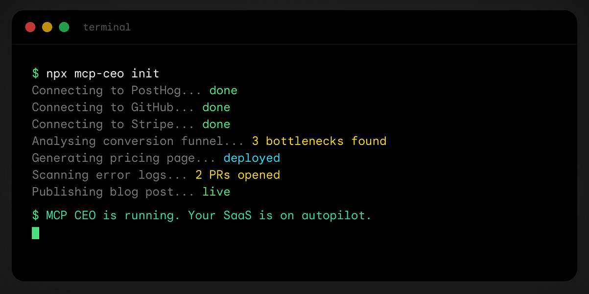 MCP CEO - Screenshot 3 showing product features and functionality
