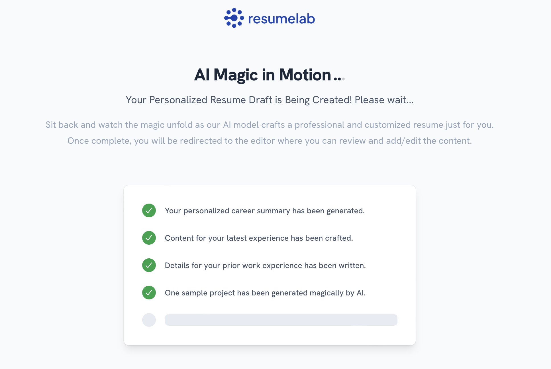 Resumelab ai - 2 분 안에 이력서를 만드는 데 도움이되는 AI 이력서 빌더 미디어 3