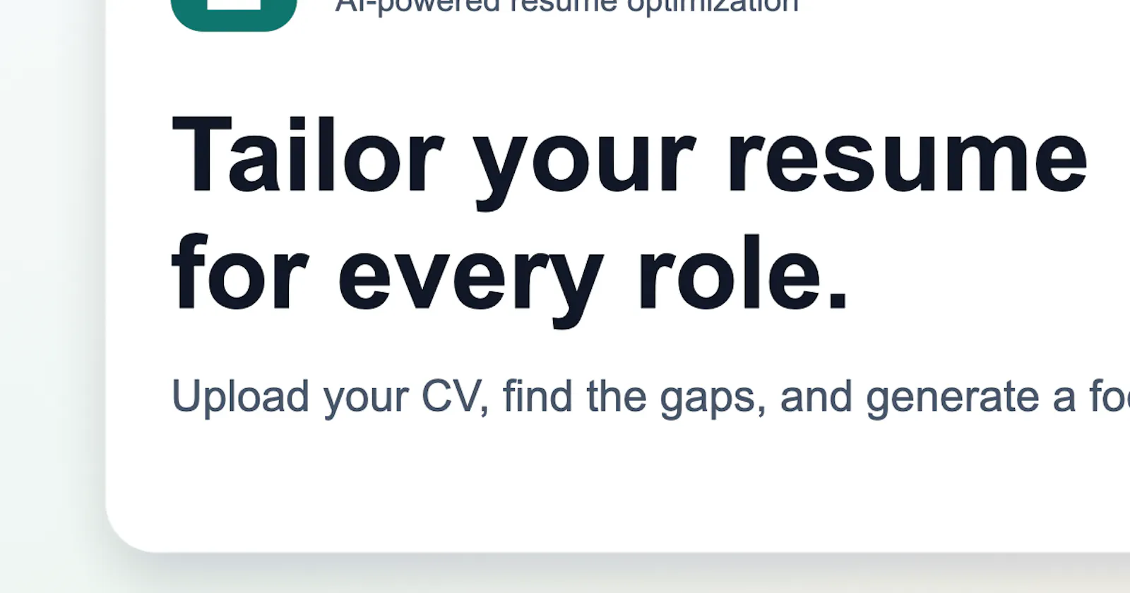 Resume Tailored screenshot 1