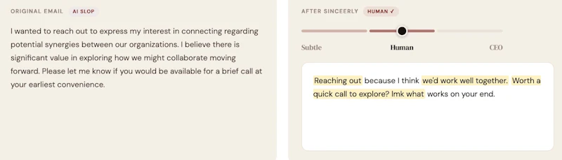 Sinceerly screenshot 3