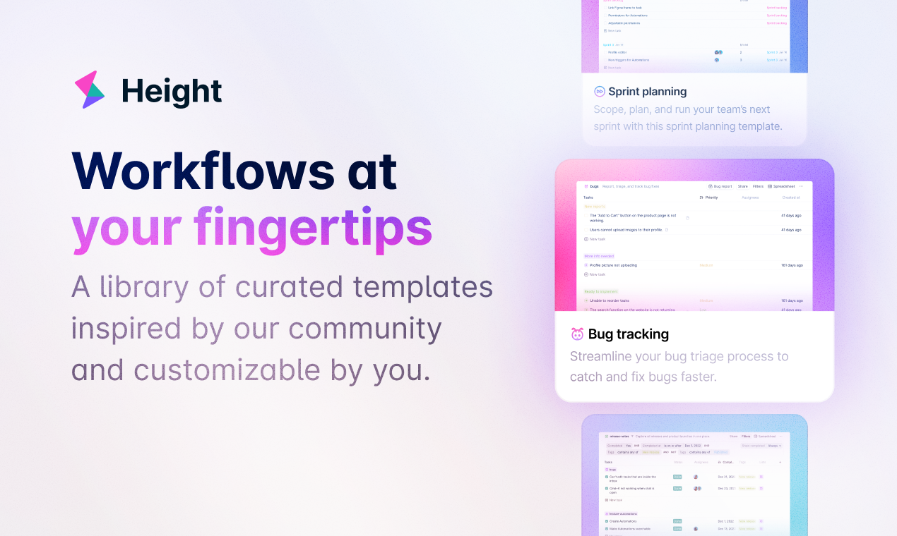 Média Bibliothèque de modèles de hauteur - Les workflows essentiels, personnalisables par vous 1