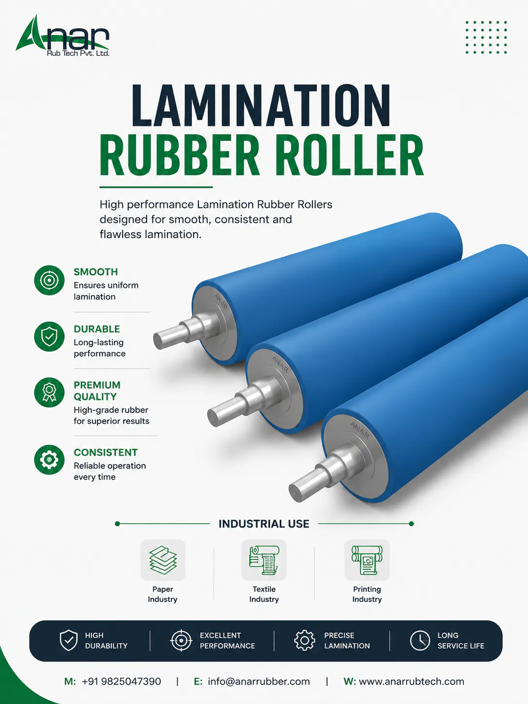  Lamination Rubber Roller 