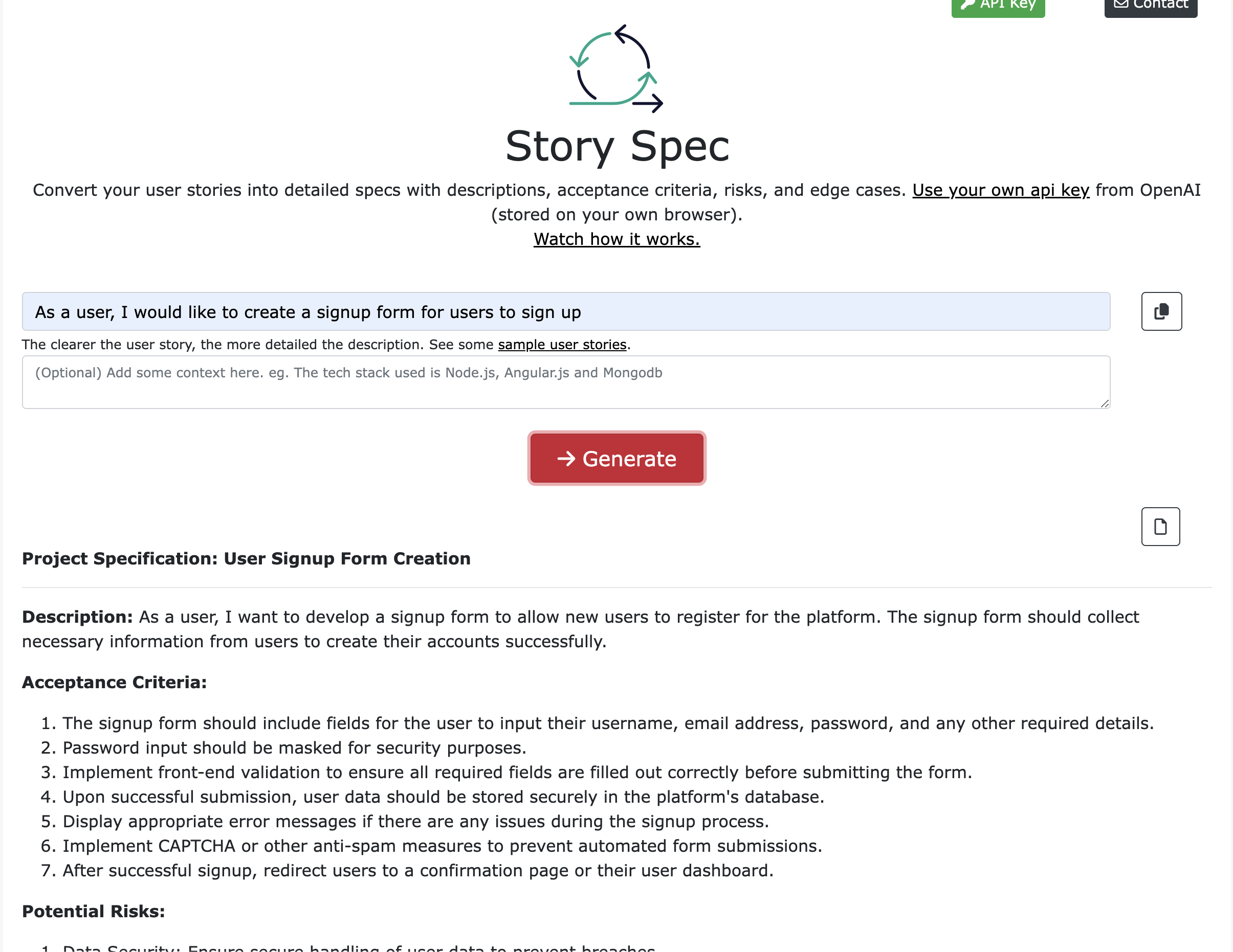 Storyspec - 在幾秒鐘內將用戶故事轉換為全面規格 media 3