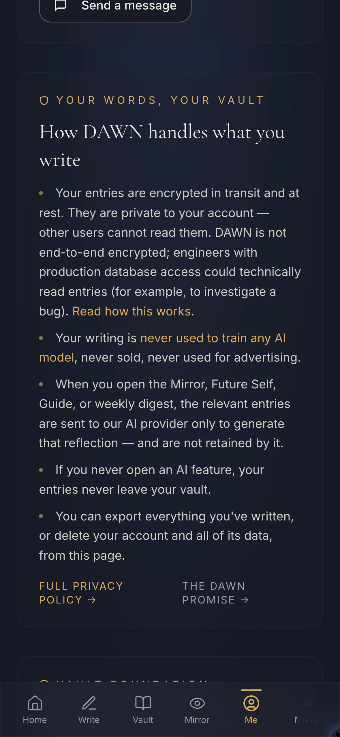 DAWN Vault journal for your inner world 截图 9