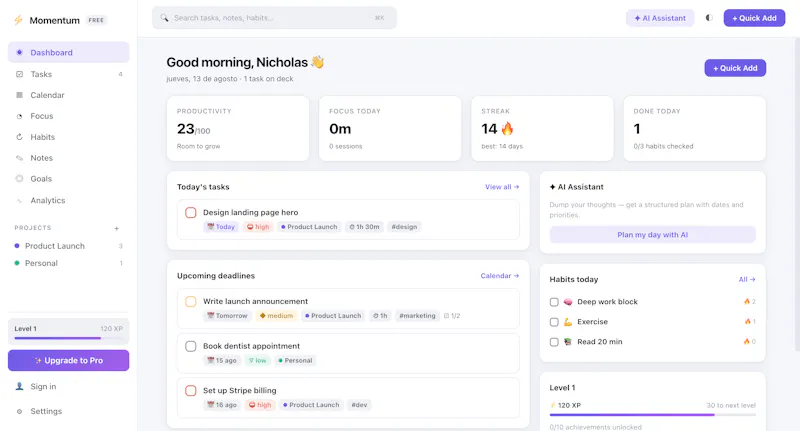 Momentum screenshot 4