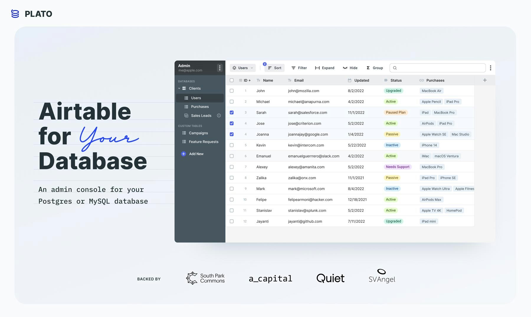 Media Plato - Các bảng quản trị dễ dàng với cơ sở dữ liệu SQL của bạn 2