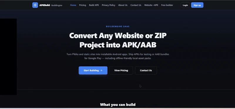 APKBuild screenshot 1 (video preview)
