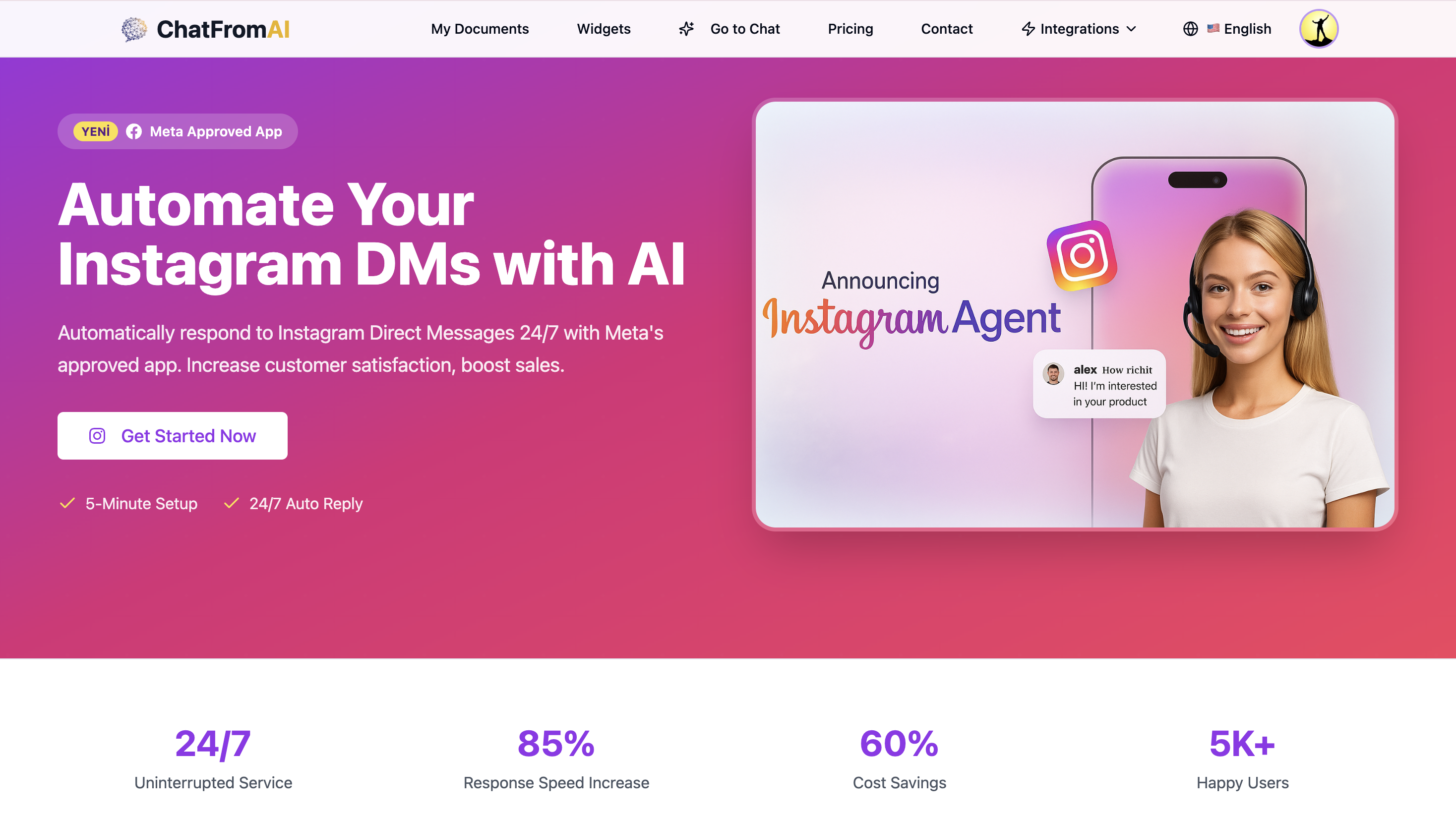 ChatfromAI – Instagram AI DM Bot gallery image