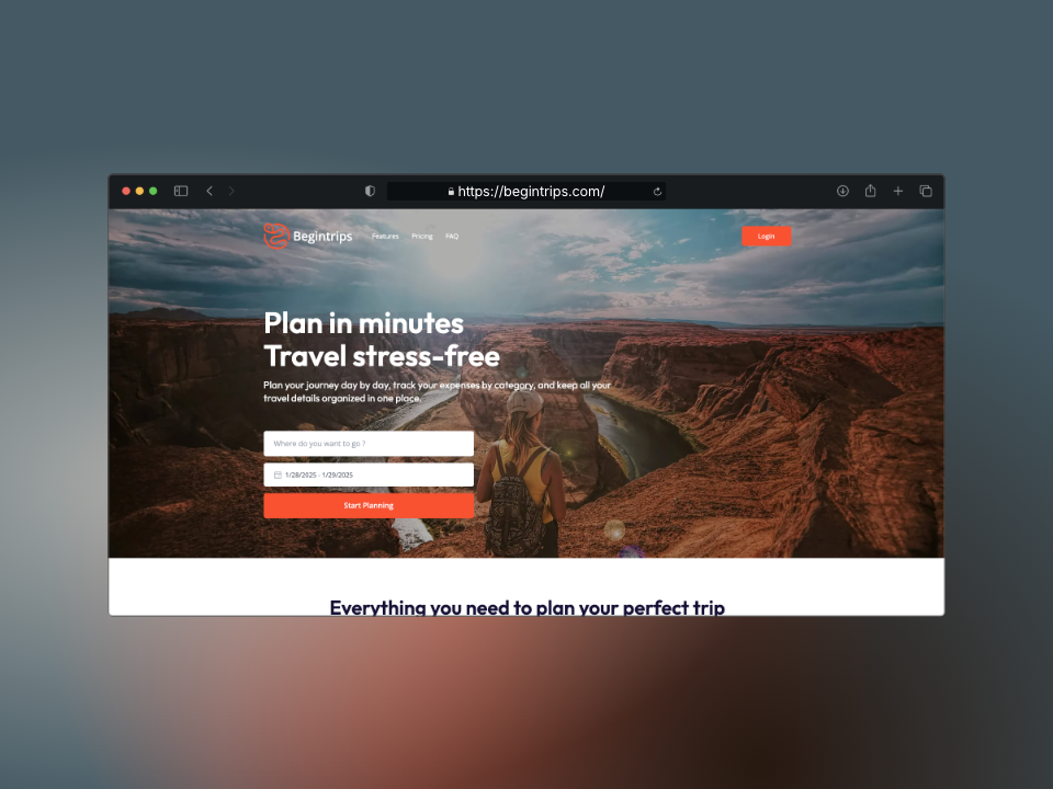Begintrips - Plan binnen enkele minuten.Reisstressvrij media 1