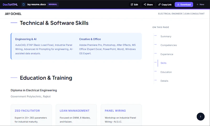 DocToHTML screenshot 6