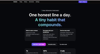 OneLine β One honest line a day gallery image