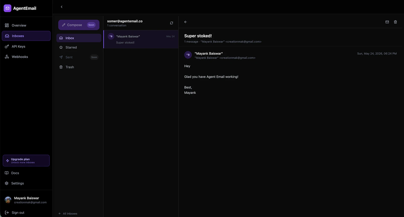 AgentEmail screenshot 5