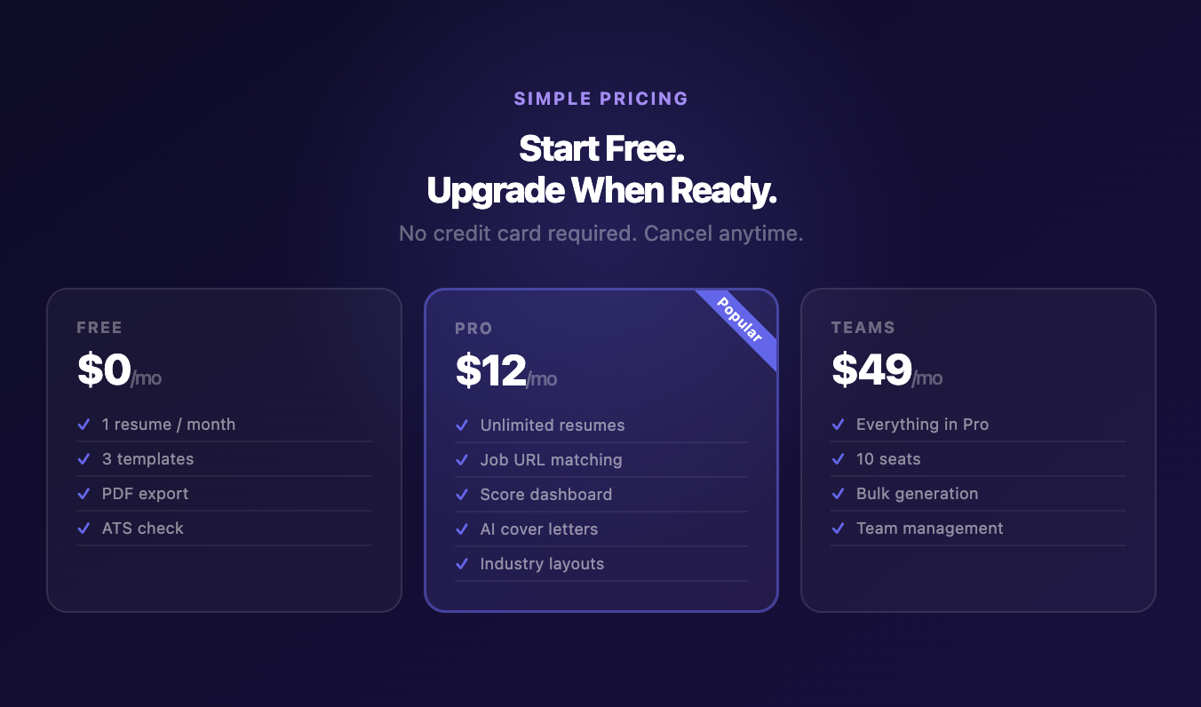resumeAI gallery image