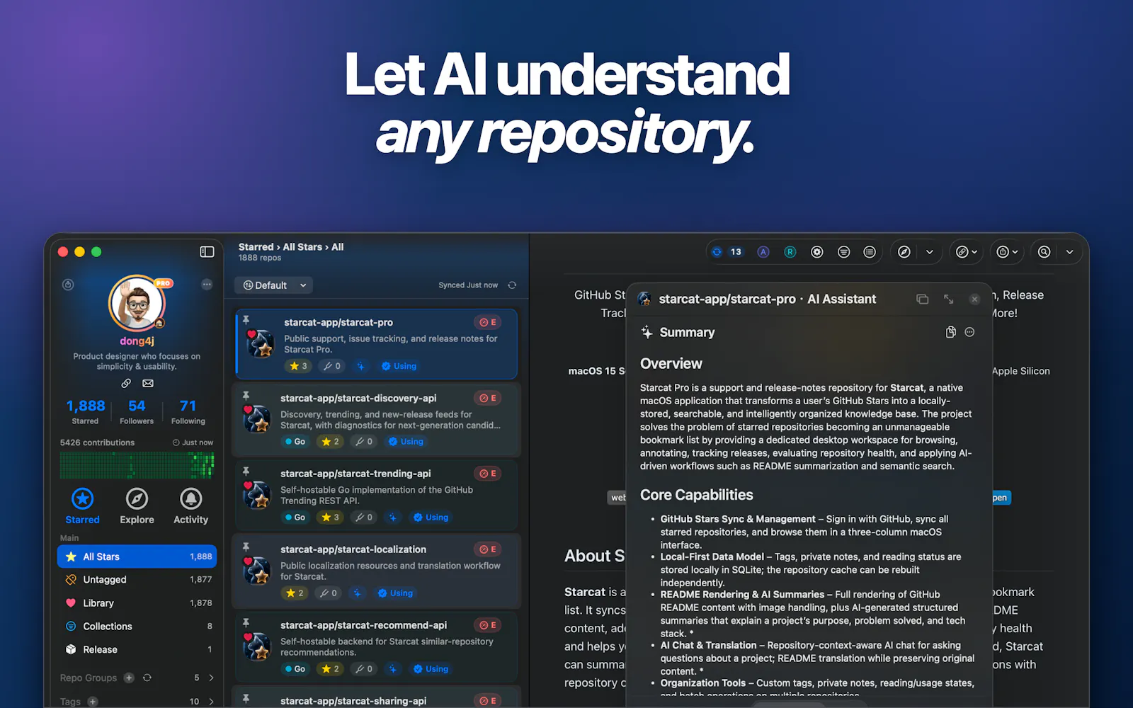 Starcat For GitHub screenshot 7