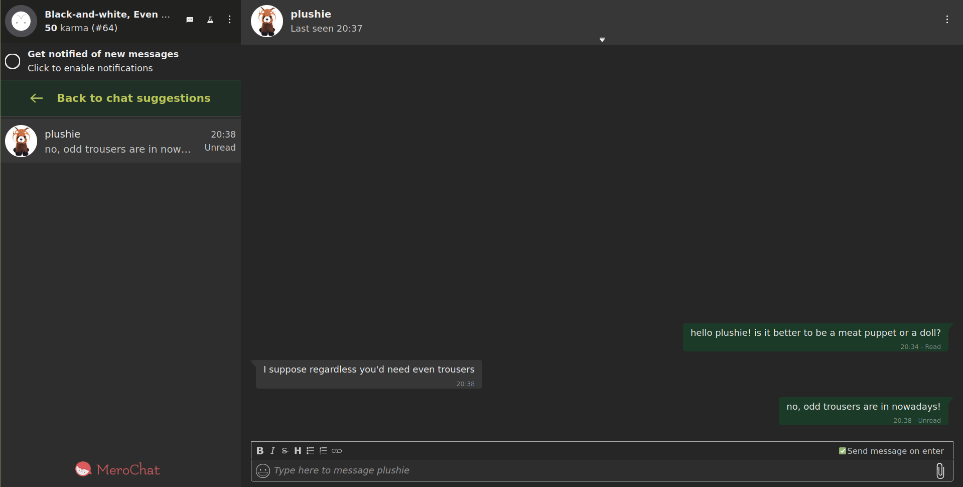 Mídia 3 de Merochat - Um site de bate -papo para pessoas que realmente querem conversar