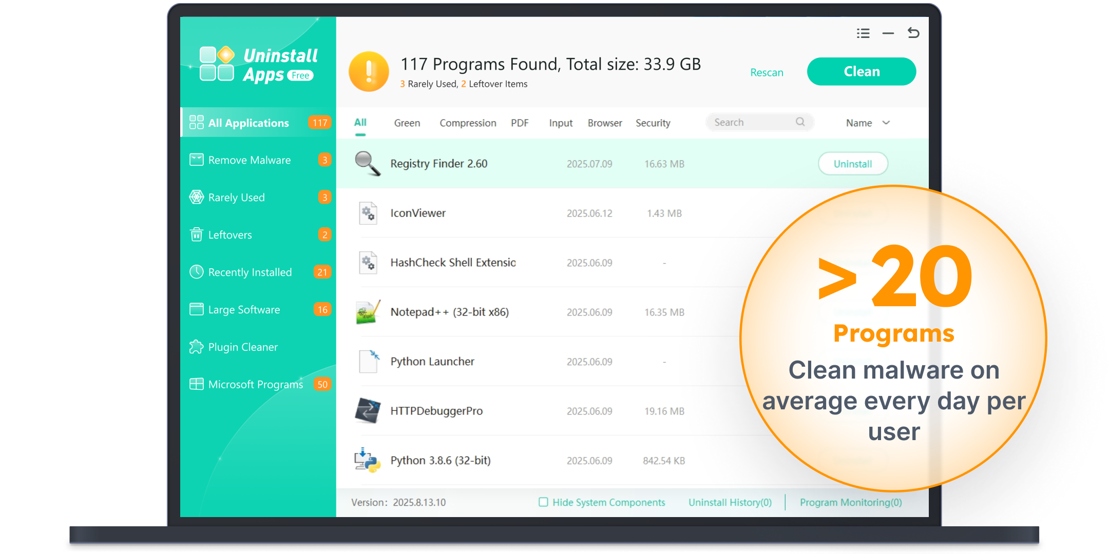 WMaster Cleanup - Screenshot 3 showing product features and functionality