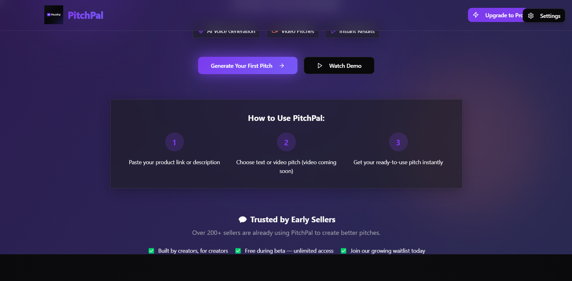 PitchPal gallery image