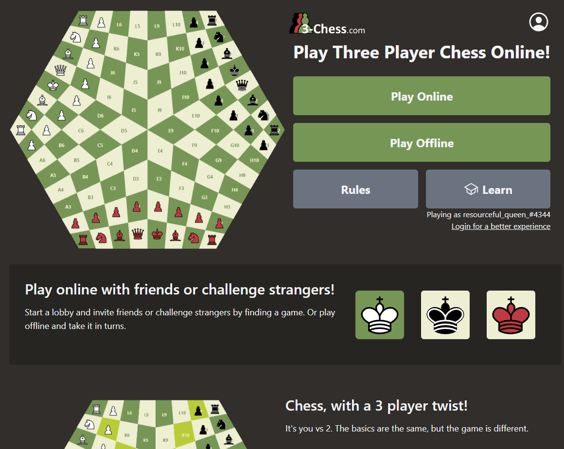 3-Chess.com - Play three player chess online free for web and