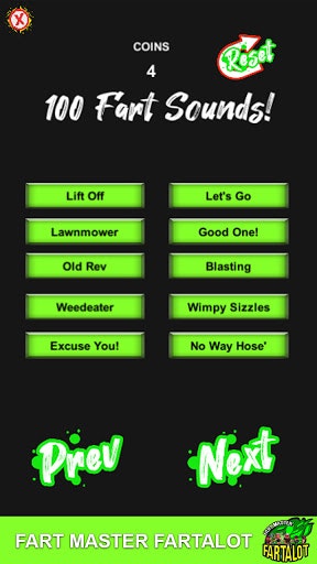 Scheetgeluiden, knoppen en game - Farting -app met arcade -game, knoppen en stiekeme scheten media 6
