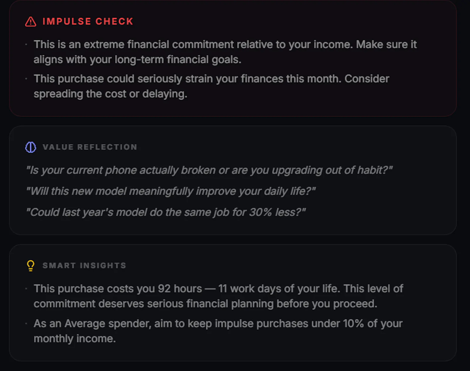 LifeCost screenshot 4