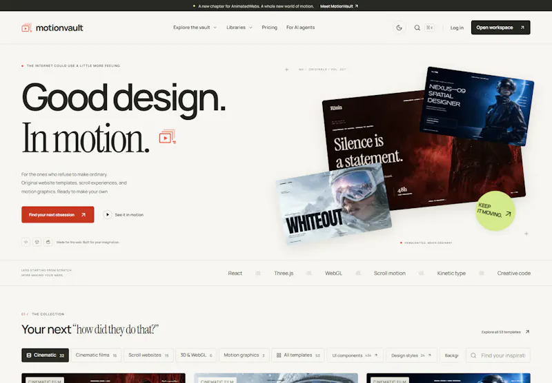 MotionVault.site screenshot 2