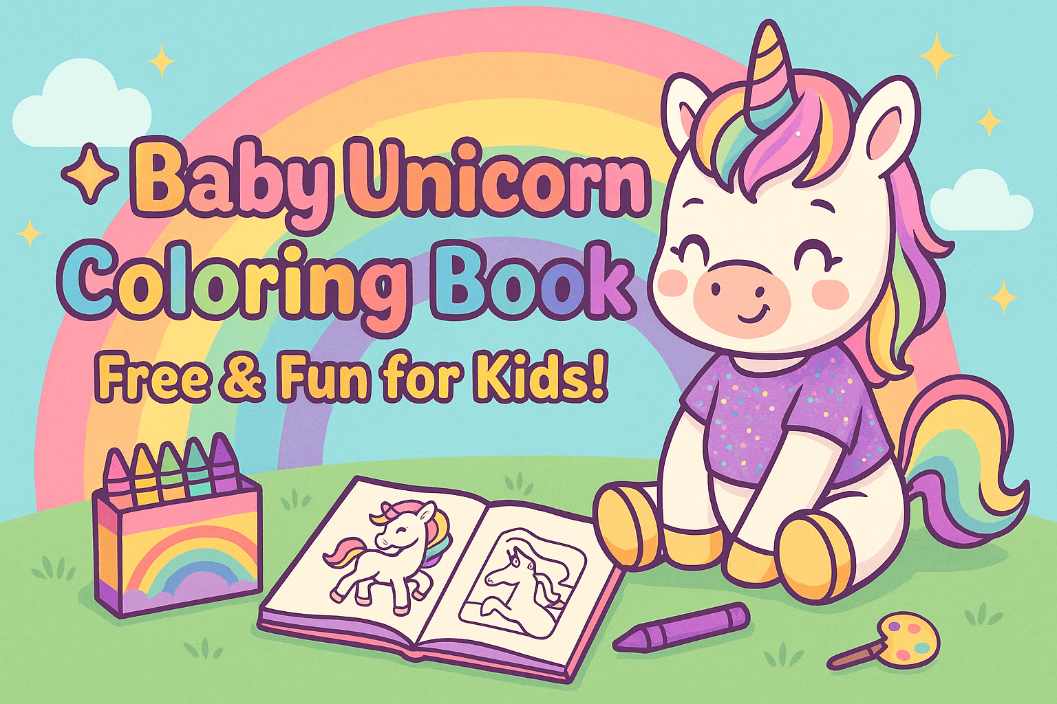 Baby Unicorn Coloring Book - Unicorn Coloring Fun – Free, Cute & Perfect for Kids! media 1