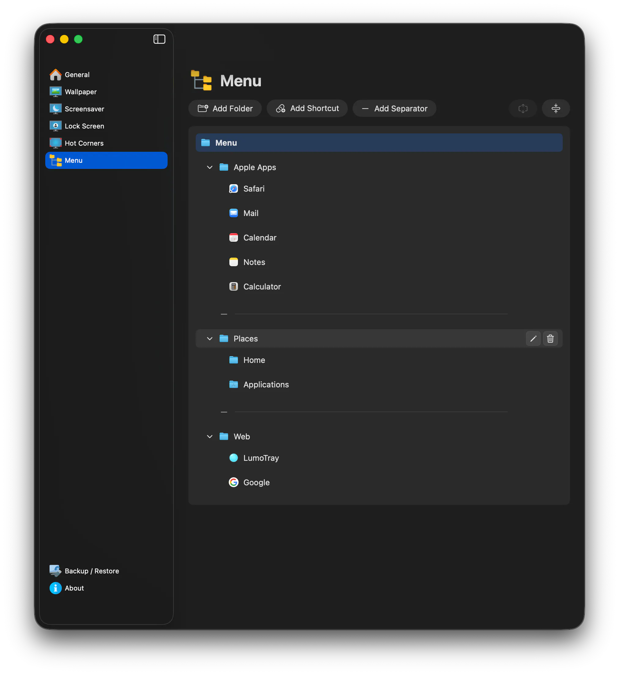 LumoTray for macOS gallery image