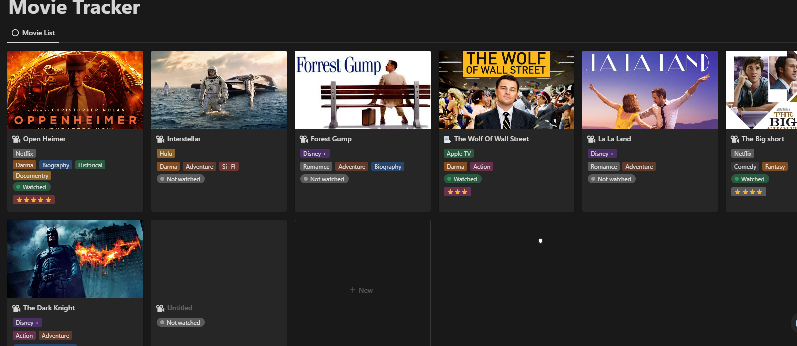 Notion Movie Tracker gallery image