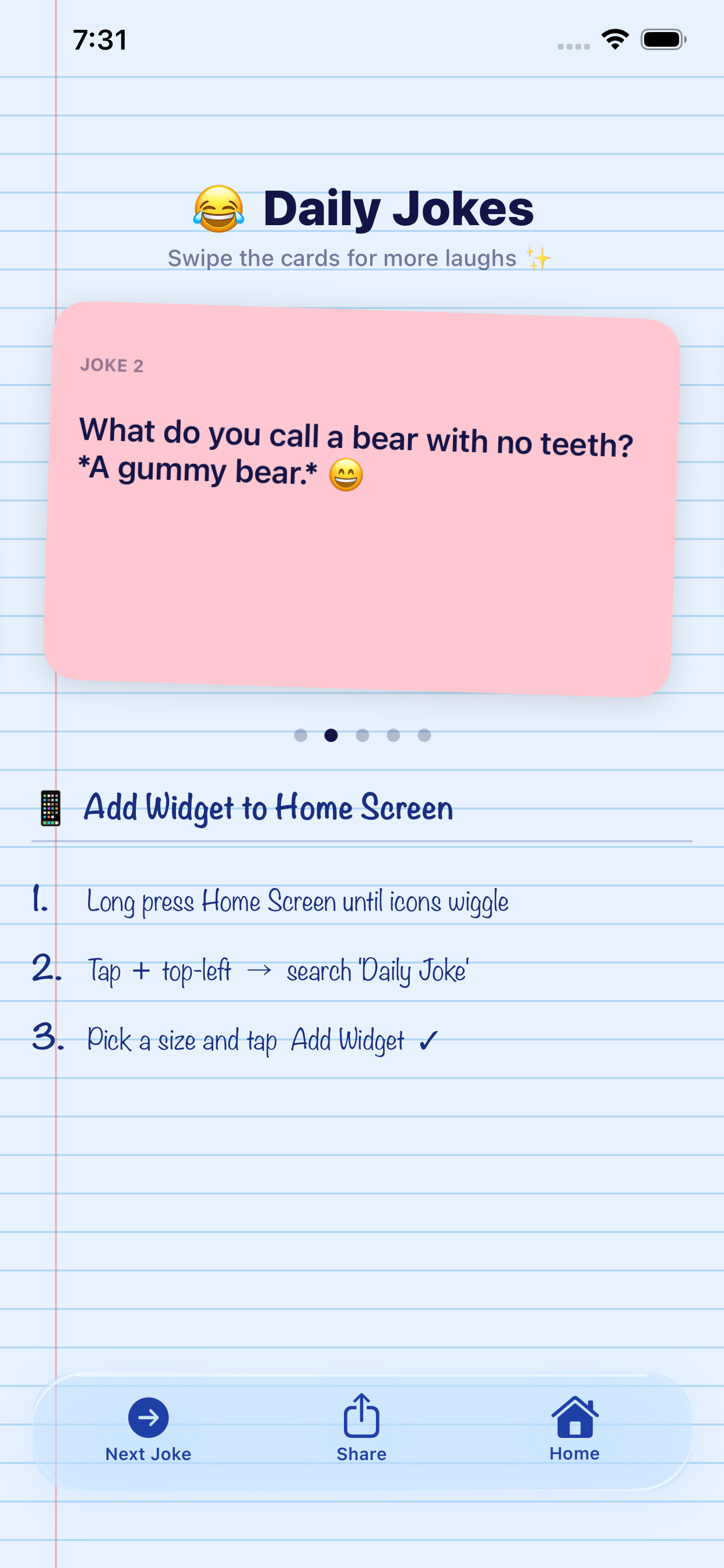 Daily Jokes Widget gallery image
