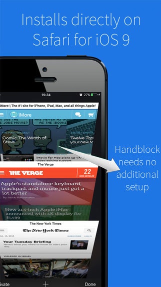 Handblock - Block Ads and Trackers for iOS 9 gallery image