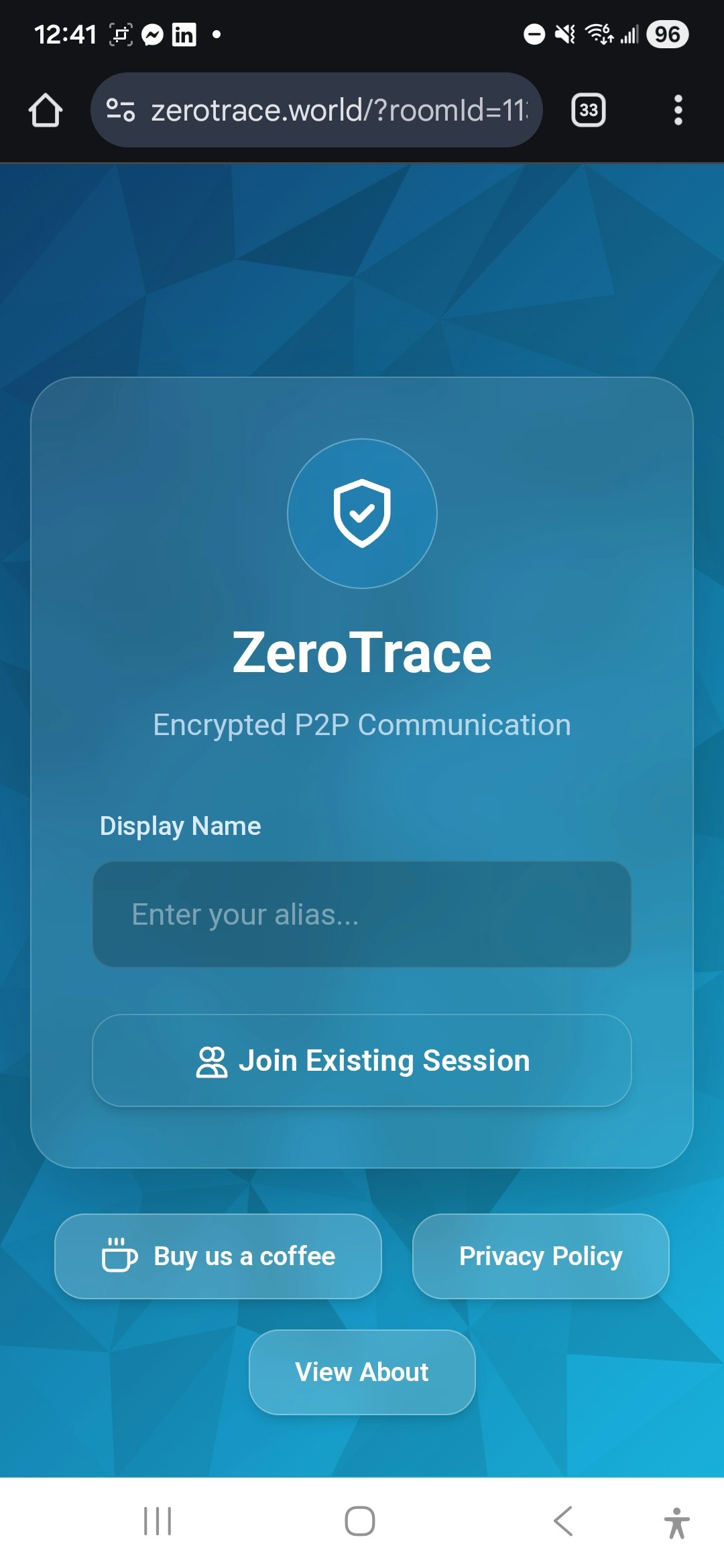 ZeroTrace Encrypted P2P Chat gallery image