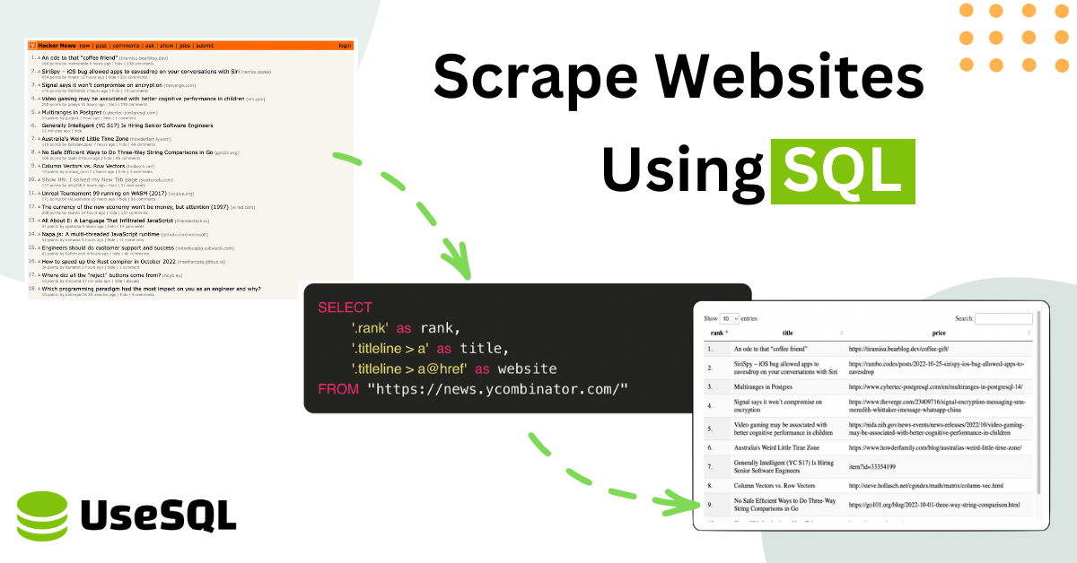 UseSQL for Web Scraping media 2