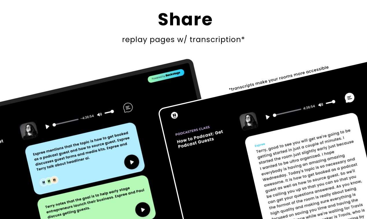 Backstage for Clubhouse gallery image