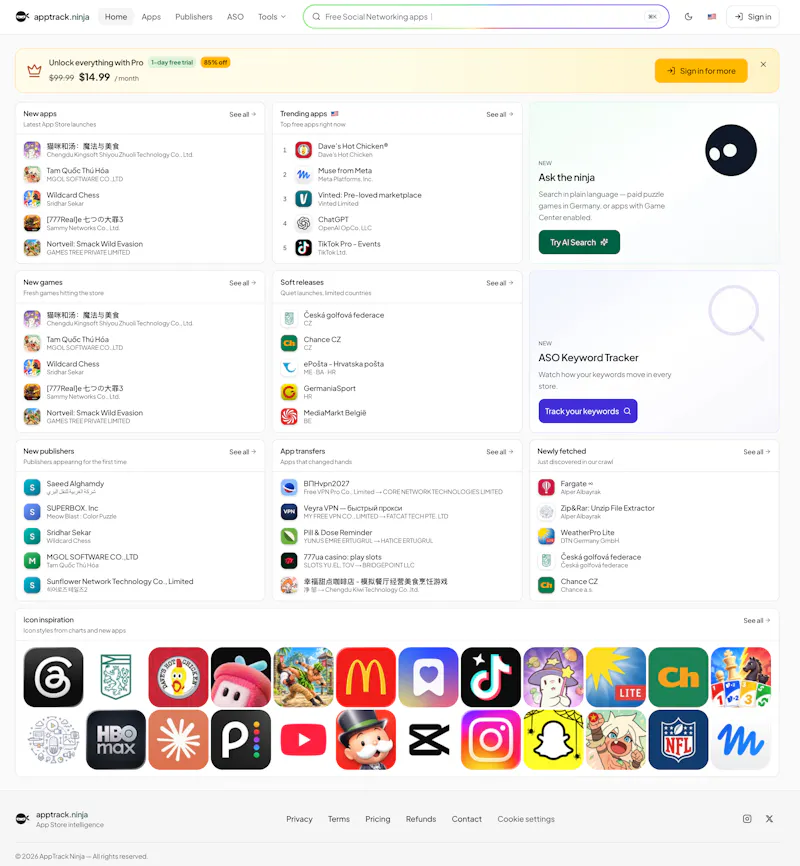 AppTrack Ninja screenshot 1