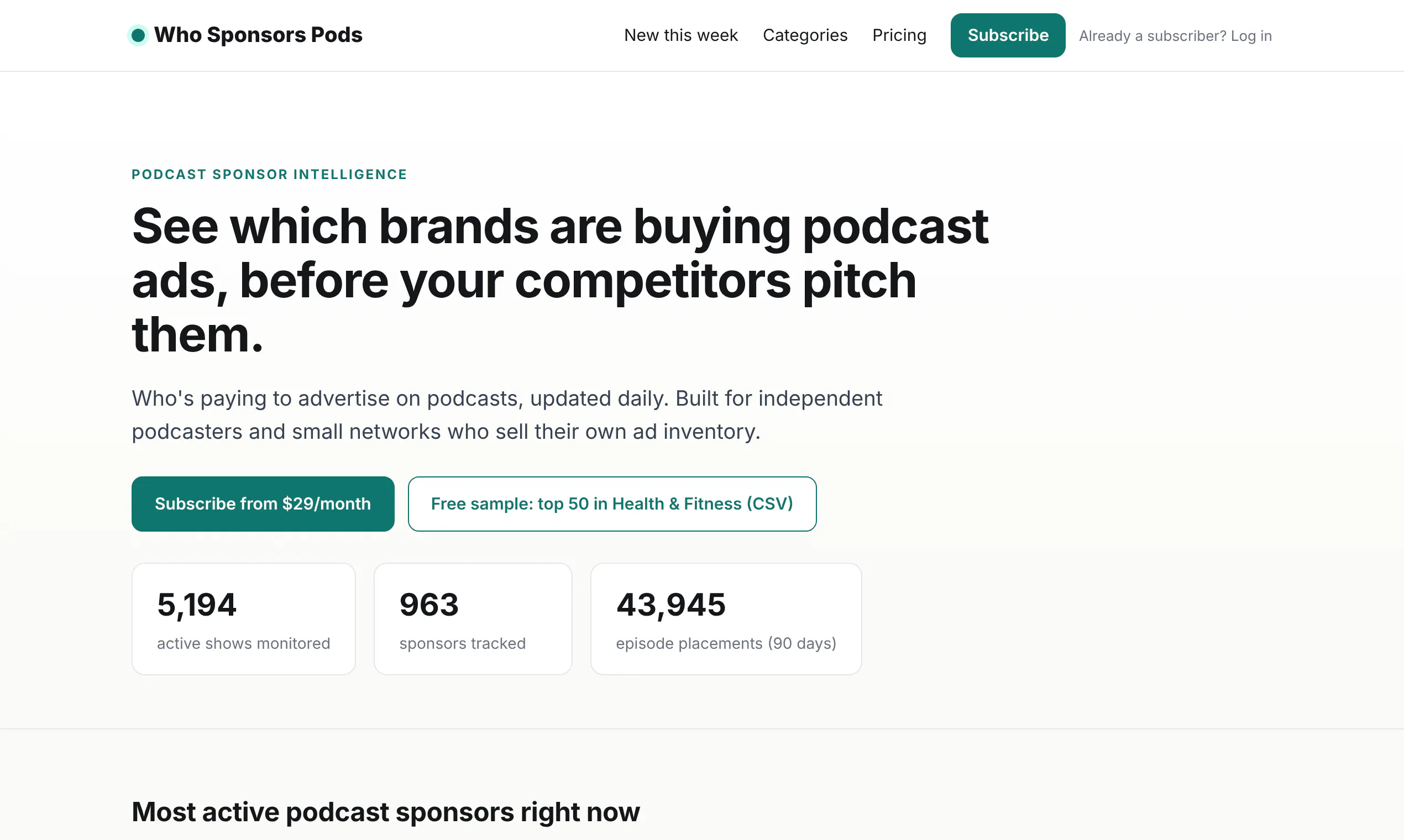 Who Sponsors Pods