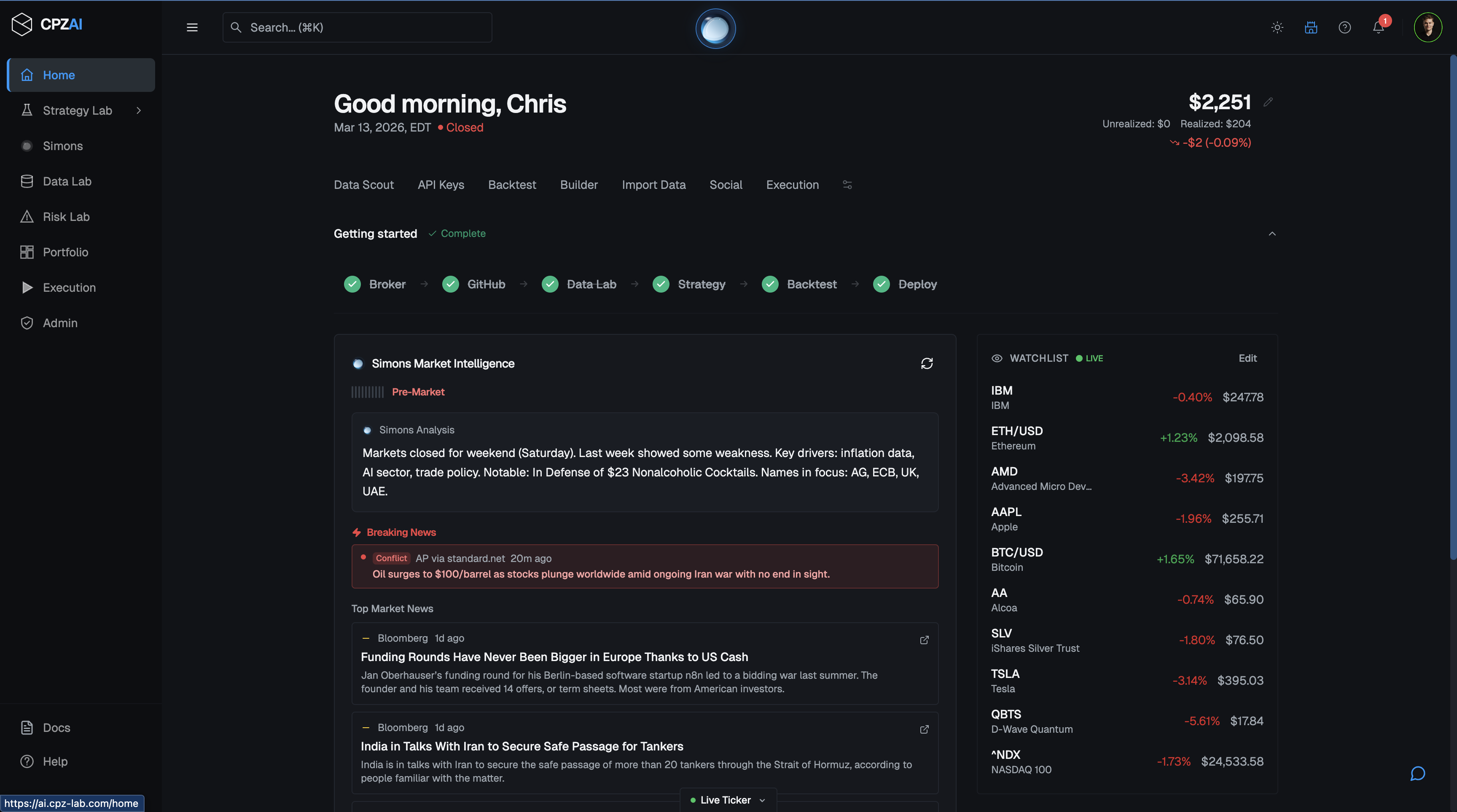 CPZAI - Main product screenshot demonstrating key features and user interface