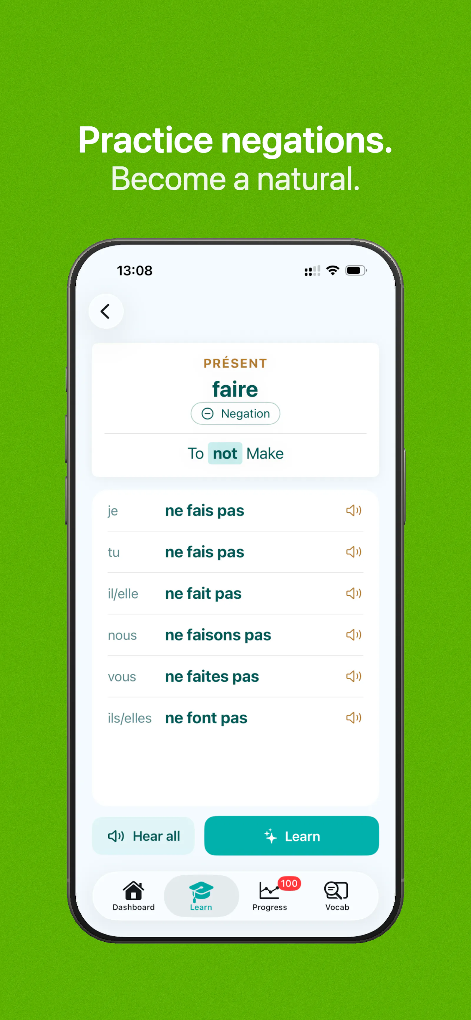 Phonique: French Conjugations screenshot 3