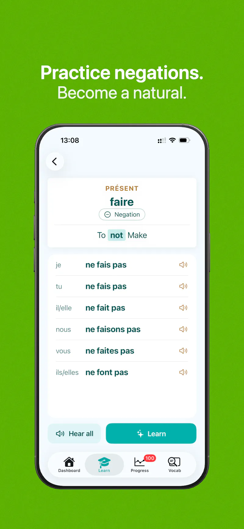 Phonique: French Conjugations screenshot 3