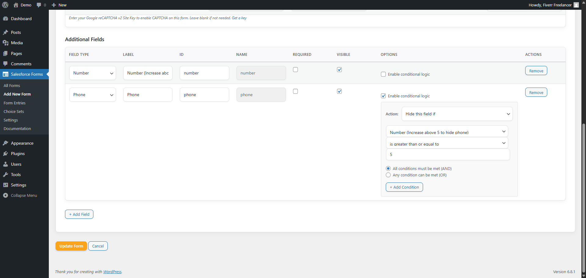 Media Bentuk WordPress ke Salesforce - Buat borang No-Code yang menyegerakkan dan kes dengan serta-merta 3