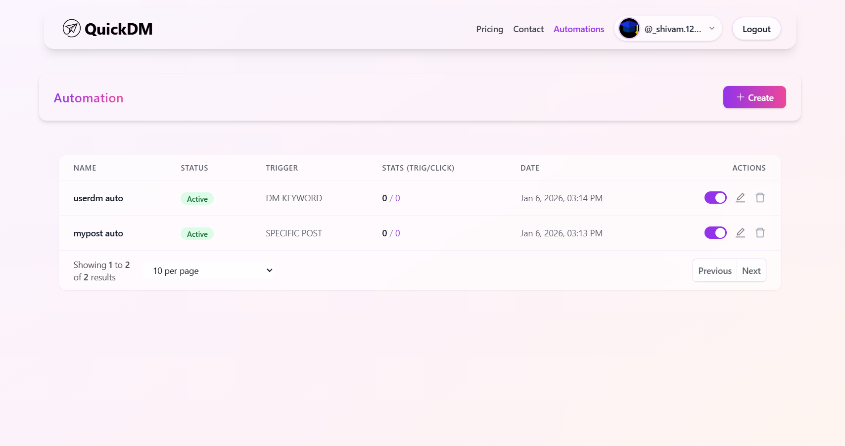 QuickDM - Screenshot 4 showing product features and functionality