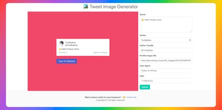 Tweet Image Generator gallery image