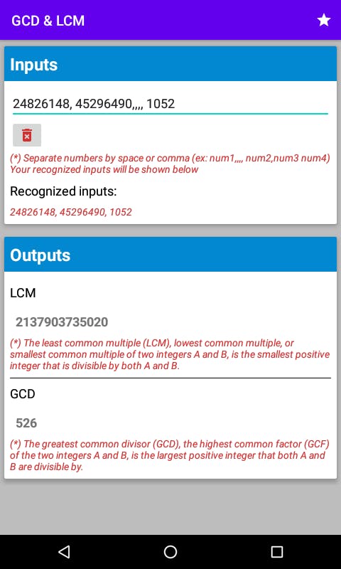 GCD & LCM Calculator - Multiple Factor media 3